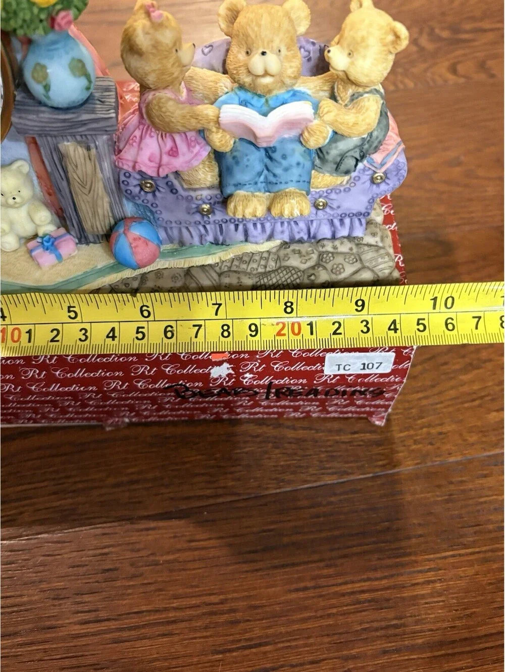 Teddy bear Mantle Clock New Battery Fitted Vgc Storytime Bears 9.5x5.5